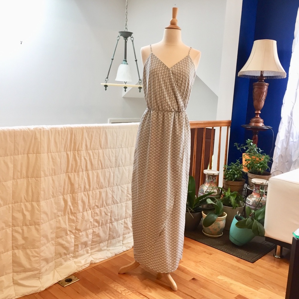 Banana Republic Black and White Maxi Dress